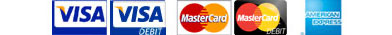 We accept Visa, Visa Debit, Mastercard, Debit Mastercard, American Express